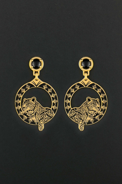 Aretes pequeños circulos del jaguar