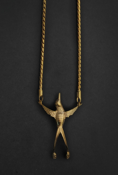 Collar colibrí cola de raqueta