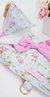 Peitoral Guia e Bolsinha c/ Laço Pata Chic Floral Romantic - Rosa - loja online