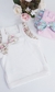 Blusinha Cropped Pata Chic Floral Romantic - Bege - loja online