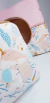 Toca Retangular Tecido Pata Chic - Encanto Coral - Pequeno Chic Boutique Pet