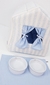 Porta Comedouro Retangular Pata Chic - Linn Azul - Pequeno Chic Boutique Pet