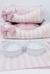 Porta Comedouro Retangular Pata Chic - Linn Listra Rose - Pequeno Chic Boutique Pet