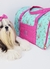 Bolsa Transporte Tecido Pata Chic - Tiffany Blend - Pequeno Chic Boutique Pet