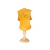 Casaco Plush Pompom Pata Chic - Mostarda