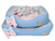 Cama Retangular Pata Chic Doce Flor - Liso Azul