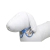 Gola Bombê Joy Pet Design Flor de Pano - Urso Bege Fundo Azul e Branco