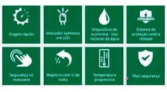 Imagem do Torneira Elétrica Prima Touch Zagonel 220v (preta) 5500w