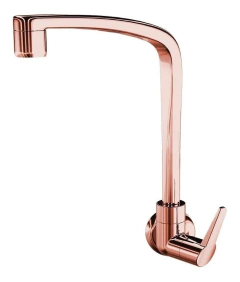 Torneira Cozinha Parede Lorenzetti Bica Móvel Rose Gold