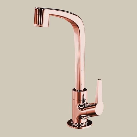 Torneira Cozinha Lorenzetti Rose Gold Bancada 1/4 Econômica