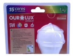 Lâmpada Bulbo Led 5w RGB Muda A Cor Controle Remoto Ourolux - RANCHO PESCA