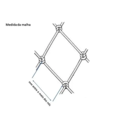 Panagem de Rede Pesca 0.90x65x48 Altura 6,24m Malha 13cm esticada e 65mm entre nós - comprar online