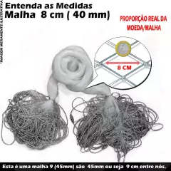 Redinha Pronta 30mts Fio 20. Escolha Malha 12mm (2,4cm) à 50mm (10cm) - comprar online