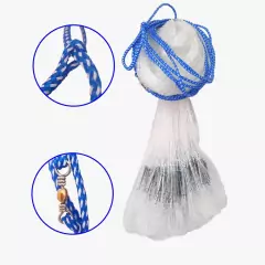 Tarrafa De Pesca Malha 30mm (3x3cm) Altura 2,40 Roda 16 Mts