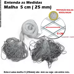 Redinha Pronta 15mts Fio 20. Escolha Malha 12mm (2,4cm) à 50mm (10cm) - loja online
