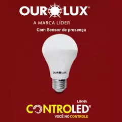 30 Un Lâmpada Controled Sensor Presença 9w E27 Frio Ourolux