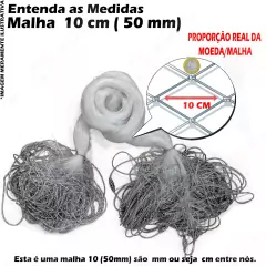 Redinha Pronta 15mts Fio 20. Escolha Malha 12mm (2,4cm) à 50mm (10cm) - RANCHO PESCA