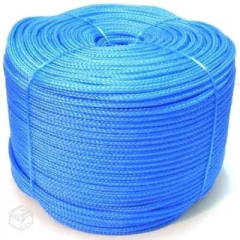 Corda Trançada 7mm Azul Virgem para Pesca, Embutir Chumbo 6kg