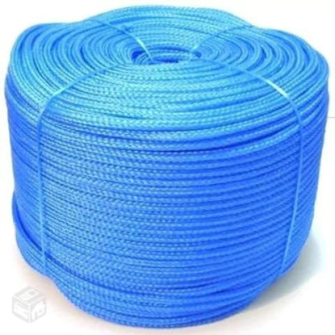 Corda Trançada 7mm Azul Virgem para Pesca, Embutir Chumbo 6kg