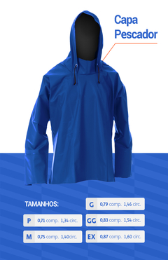 Capa e jardineira Pesca Azul - comprar online