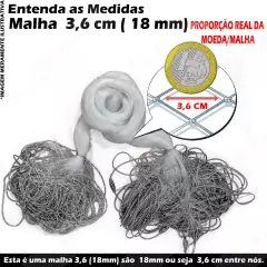 Redinha Pronta 15mts Fio 20. Escolha Malha 12mm (2,4cm) à 50mm (10cm) na internet