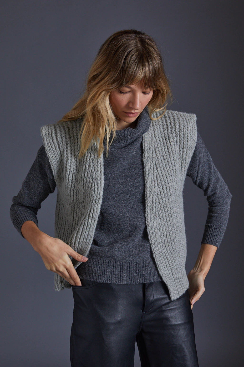 CHALECO VENECIA GRIS PLATA