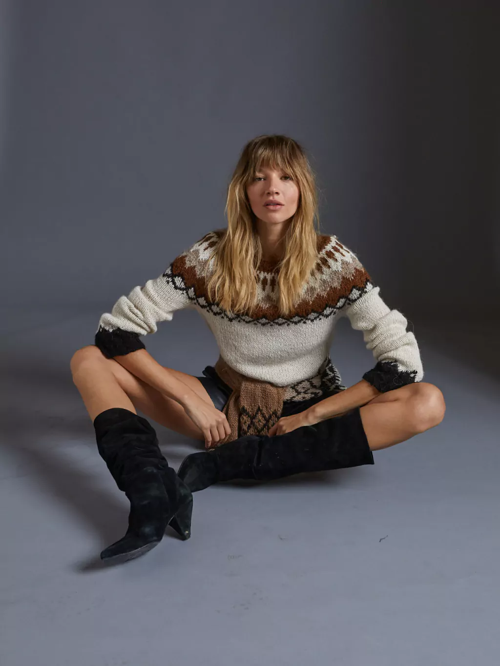 SWEATER GUARDAS BLANCO/MARRON