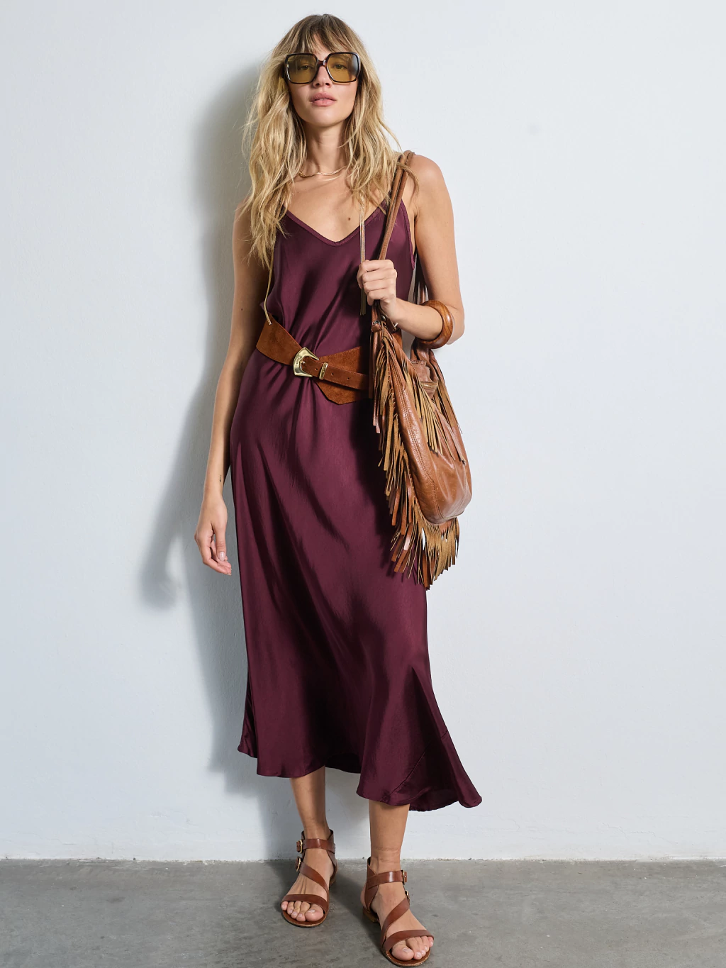 VESTIDO SPLIP DRESS SATEN