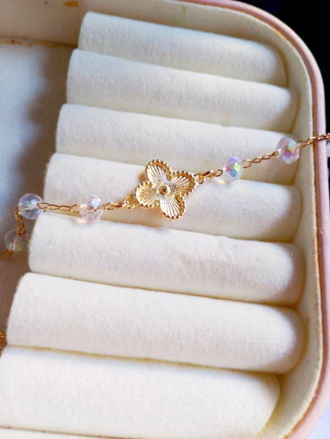 Pulseira Folheada inspiração Cleef 1 milésimo de Ouro - com verniz cataforetico - comprar online