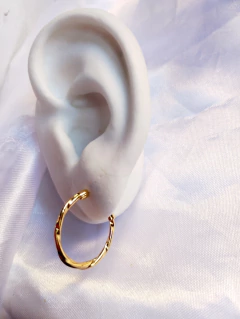 Brinco Argola Folheado com 1 milésimo de Ouro e verniz cataforetico - Adesivos & Pedrarias Unhas de Moça Nail Art