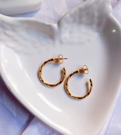 Brinco Argola Folheado com 1 milésimo de Ouro e verniz cataforetico - comprar online