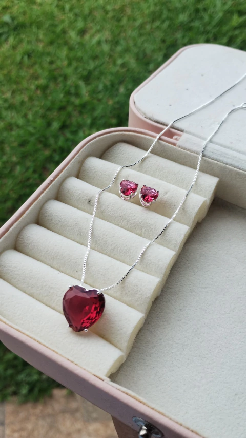 Conjunto Zircônia Marsala Folheado com 50 milésimos de Prata e verniz - comprar online