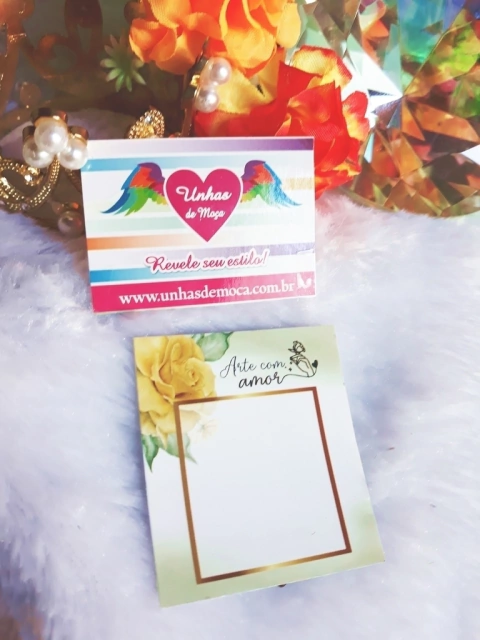 .CARTÃO FLORES AMARELAS PARA 3D TAM: 4,5CMX5CM COM 50 UNIDADES