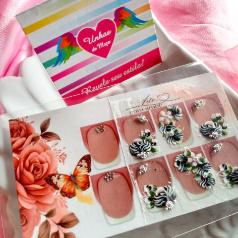 Ref: Elim 50 cartela com 3 pares ADESIVO ARTESANAL