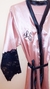 Imagem do Robe cetim manga 3/4 com renda e bordado personalizado
