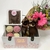 Cesta cartonada floral personalizada arte + logomarca 20x15x10cm na internet