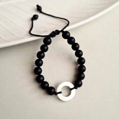 Pulsera memoria - ÓNIX Y PLATA 925 - Belladona Accesorios