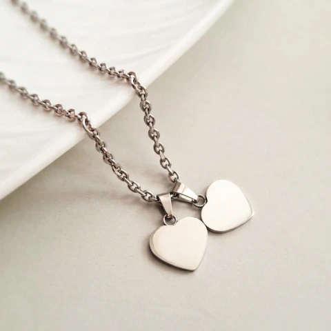 Collar Corazón doble