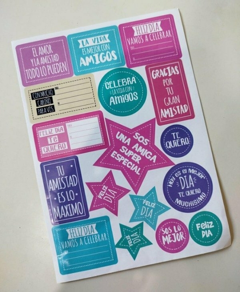 STICKERS CON FRASES DE AMISTAD