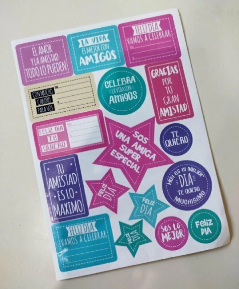STICKERS CON FRASES DE AMISTAD