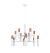 Lustre pendente moderna Rudá com 12 braços em design industrial, ideal para mesa de jantar e ambientes com pé direito duplo. Lustres Gênesis loja online de Lustres e Iluminação Decorativa