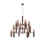 Lustre Pendente Moderna Rudá com 12 braços em design industrial Lustres Gênesis loja online de Lustres e Iluminação Decorativa
