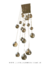 Lustre Pendente Sarvah com 36 globos conhaque espelhados e base quadrada Lustres Gênesis loja online venda de Lustres e Iluminação