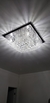 Lustre de Cristal Zecor Quadrado 80x80 iluminando sala de jantar. Lustres Gênesis loja online de Lustres e Iluminação Decorativa