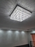 Lustre Plafon de Cristal Harion Quadrado 30x30 iluminando sala de estar Lustres Gênesis loja online de Lustres e Iluminação Decorativa