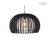 Luminária pendente globo com acabamento em madeira, ideal para decoração de salas, quartos e escritórios. Lustres Gênesis loja online venda de Lustres e Iluminação