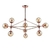 Lustre Pendente Moderno Orbe Preto para sala de jantar, Bella o OP056G, com design contemporâneo e lâmpadas esféricas. Lustres Gênesis Site online venda de Lustres e Iluminação decorativa