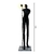 Escultura Riply Preta com Globo Fosco, usada como balizador, ideal para hall de entrada, sala de estar e jardim de inverno. Lustres Gênesis Site online venda de Lustres e Iluminação decorativa