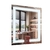 Espelho Moderno Touch Screen Quadrado com LED instalado em ambiente de trabalho. Lustres Genesis loja online de Lustres e Iluminação Decorativa