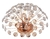 Luminária Plafon Moderno Dente de Leão 45cm LED com design de cristais para decoração de interiores. Lustres Gênesis loja online de Lustres e Iluminação Decorativa